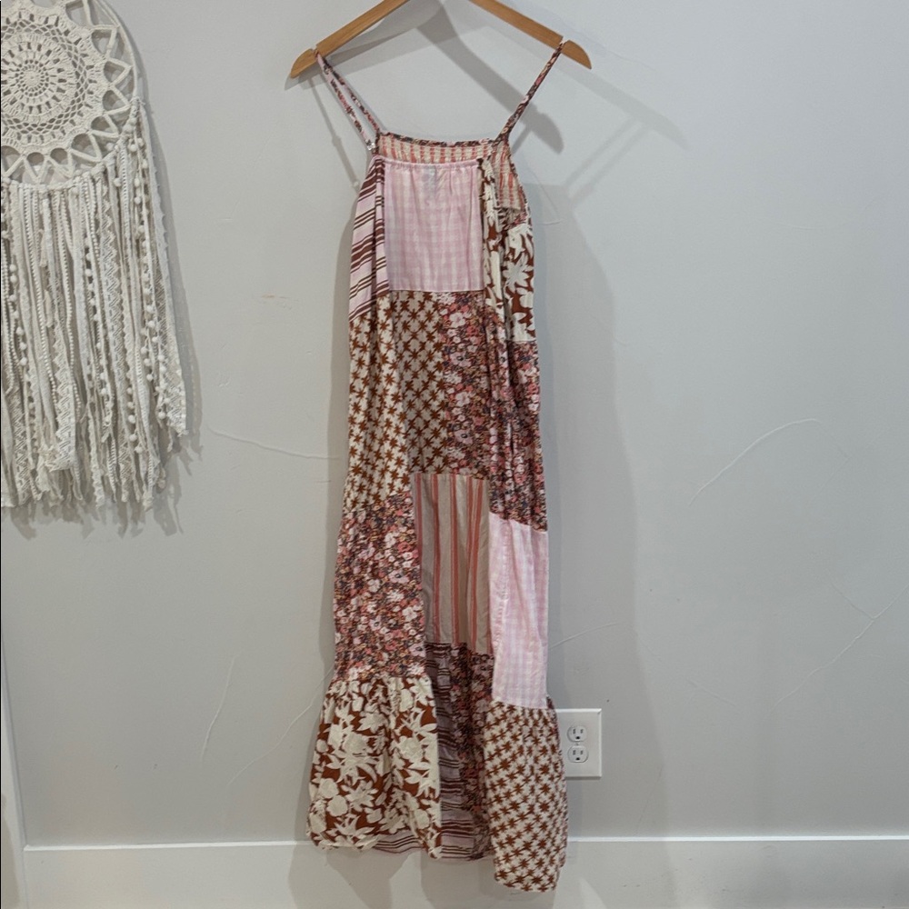 Universal Thread Patchwork Maxi Dress In Pink And… - image 4